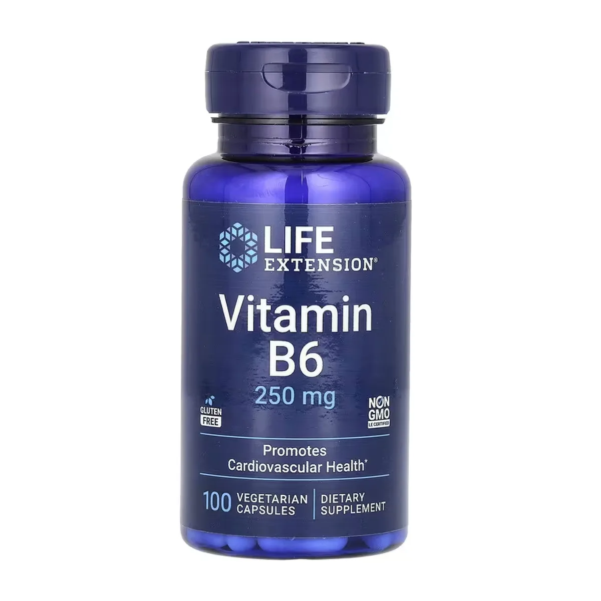 Vitamin B6 250 mg Life Extension растительная целлюлоза 100 капсул