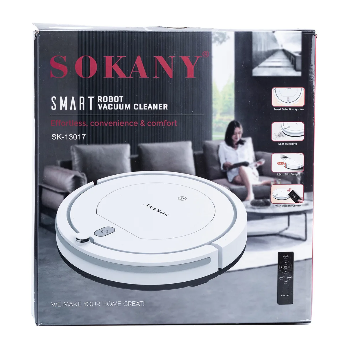 Робот-пилосос Sokany Пластиковий 6 см Білий