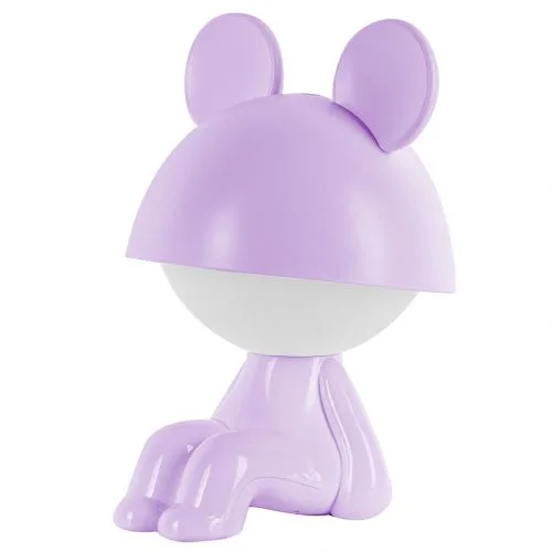 Світильник-нічник LED Cute Mouse з акумулятором фіолетовий для дітей