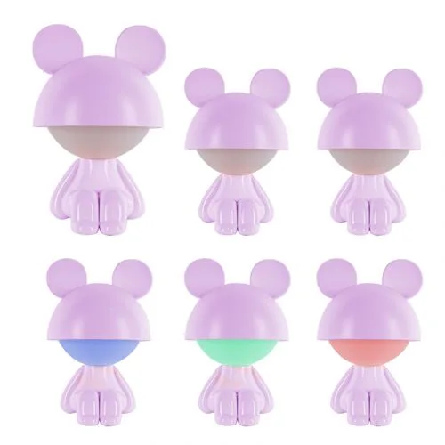 Світильник-нічник LED Cute Mouse з акумулятором фіолетовий для дітей