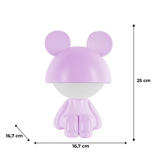 Світильник-нічник LED Cute Mouse з акумулятором фіолетовий для дітей