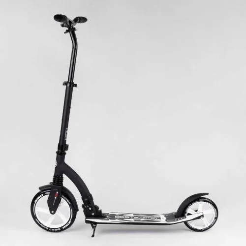 Двоколісний самокат Best Scooter з амортизатором та широким кермом для дітей та підлітків.