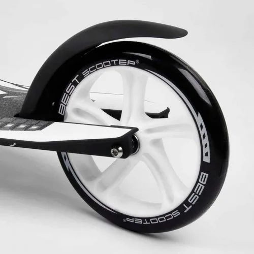 Двоколісний самокат Best Scooter з амортизатором та широким кермом для дітей та підлітків.
