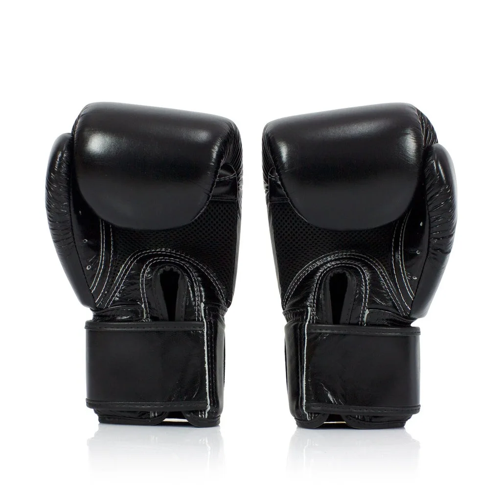 Боксерські рукавиці Fairtex натуральна шкіра 18 унцій чорні