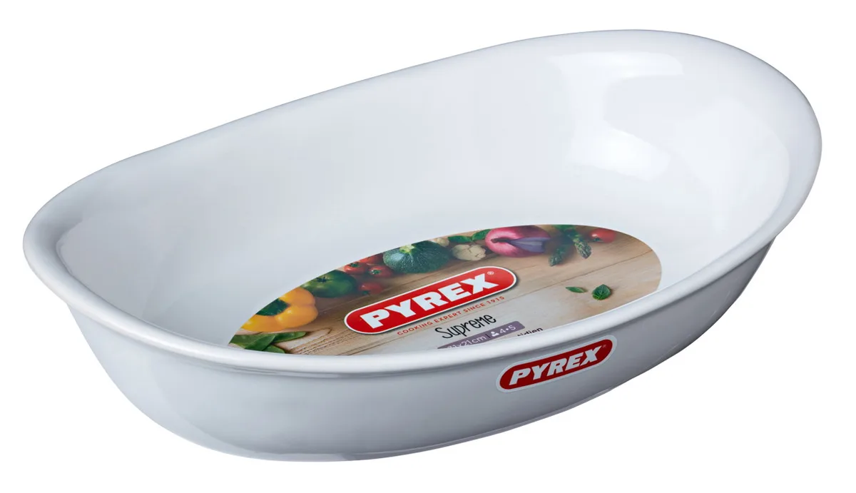 Форма для випікання PYREX керамічна овальна 31х21 см біла