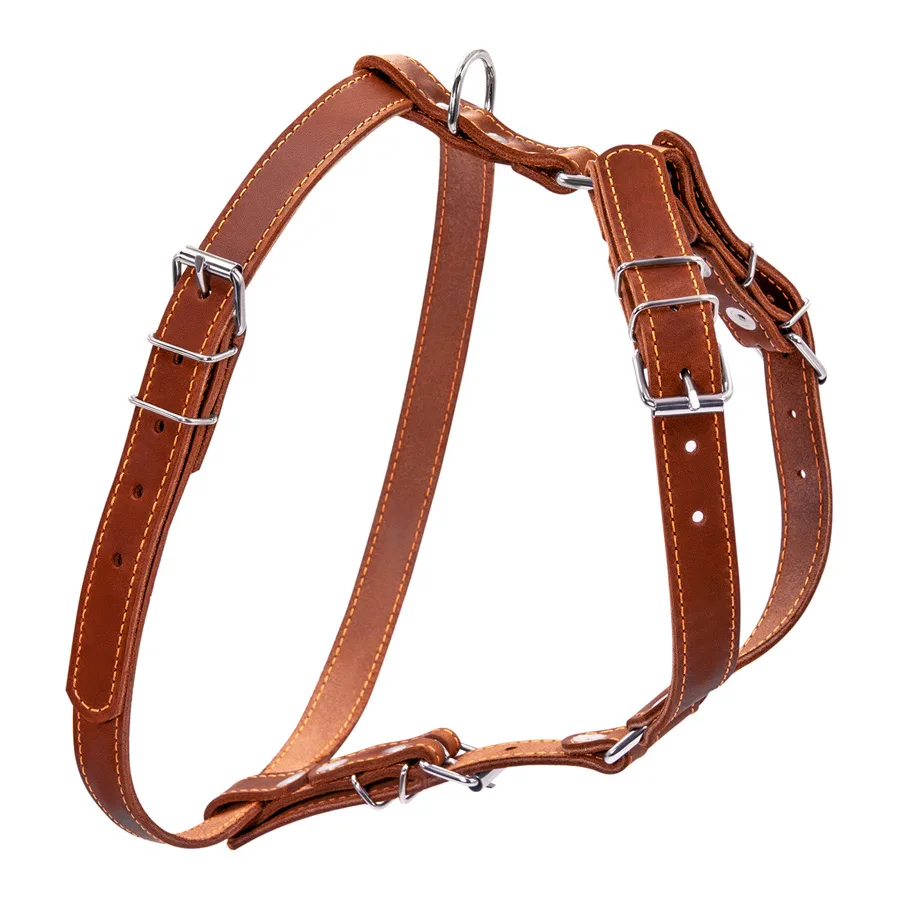 Шлея CoLLaR коричнева шкіряна 20мм 40-56см 57-65см для малих та середніх собак