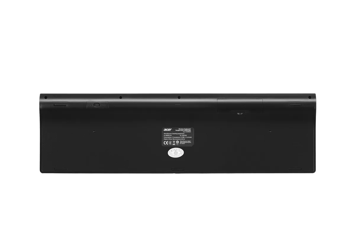 Клавиатура мембранная Acer OKR020, 109 клавиш, WL, EN/UKR/RU, черная.