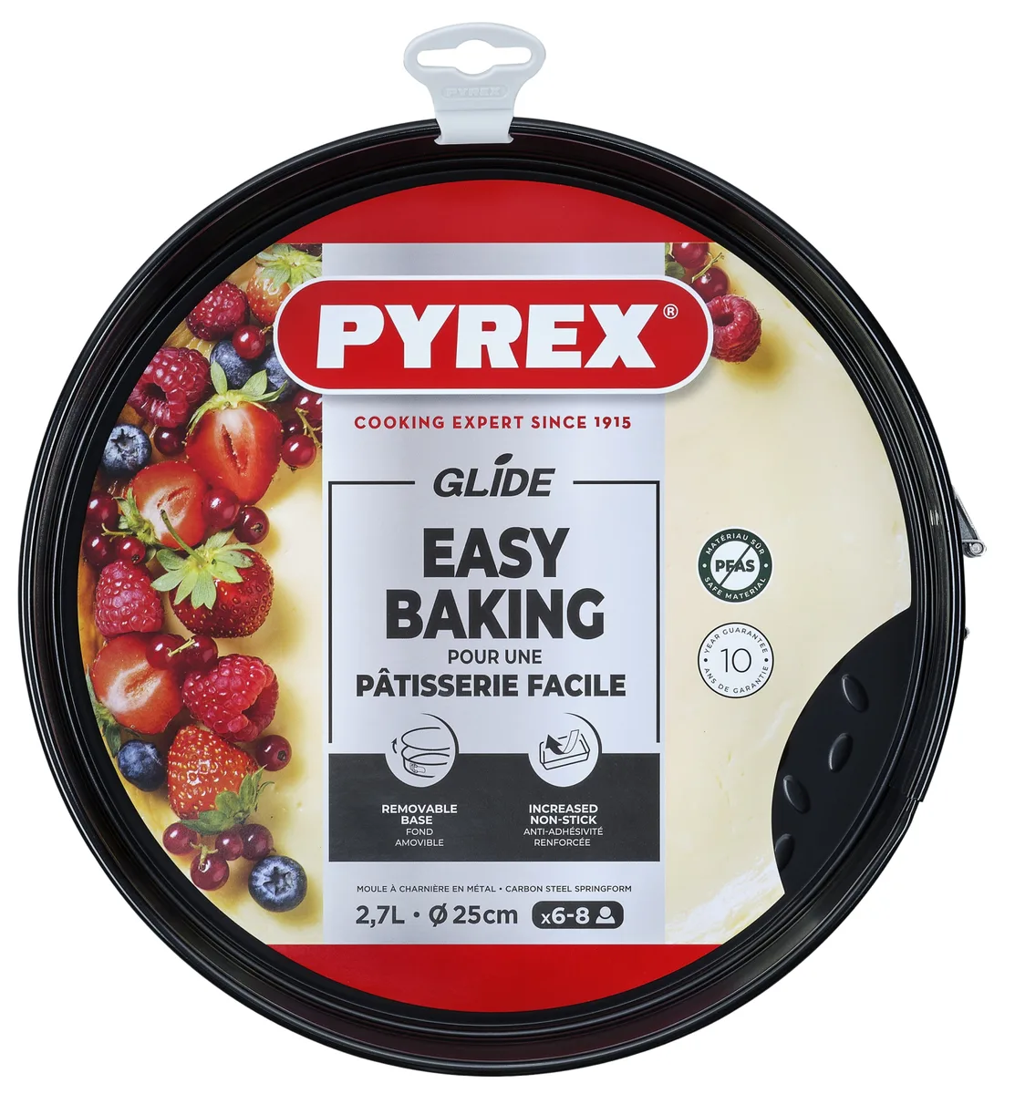 Форма для випічки Pyrex вуглецева сталь 25 см кругла антипригарна