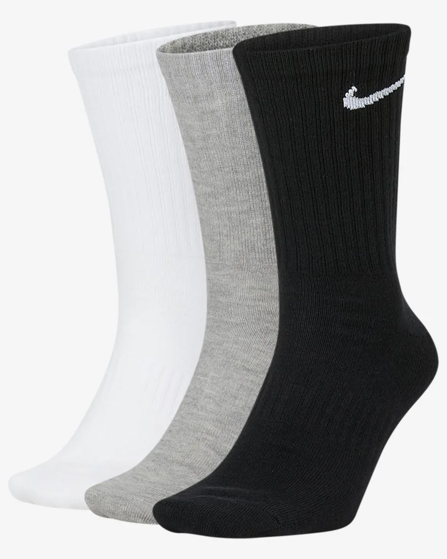 Шкарпетки Nike бавовна 46-50 чорний білий сірий 3 пари