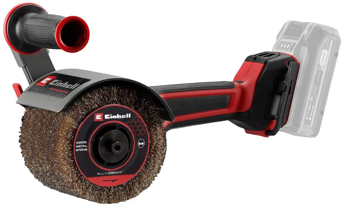 Акумуляторна щіткова шліфмашина Einhell Professional TP-BR 18/32 Li BL - Solo 100мм 18В 900-3200об/хв D120мм 2.