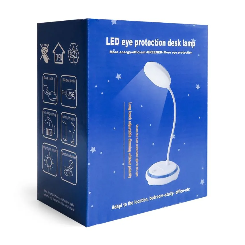 Настільна LED лампа 400mAh 6000K пластикова біла