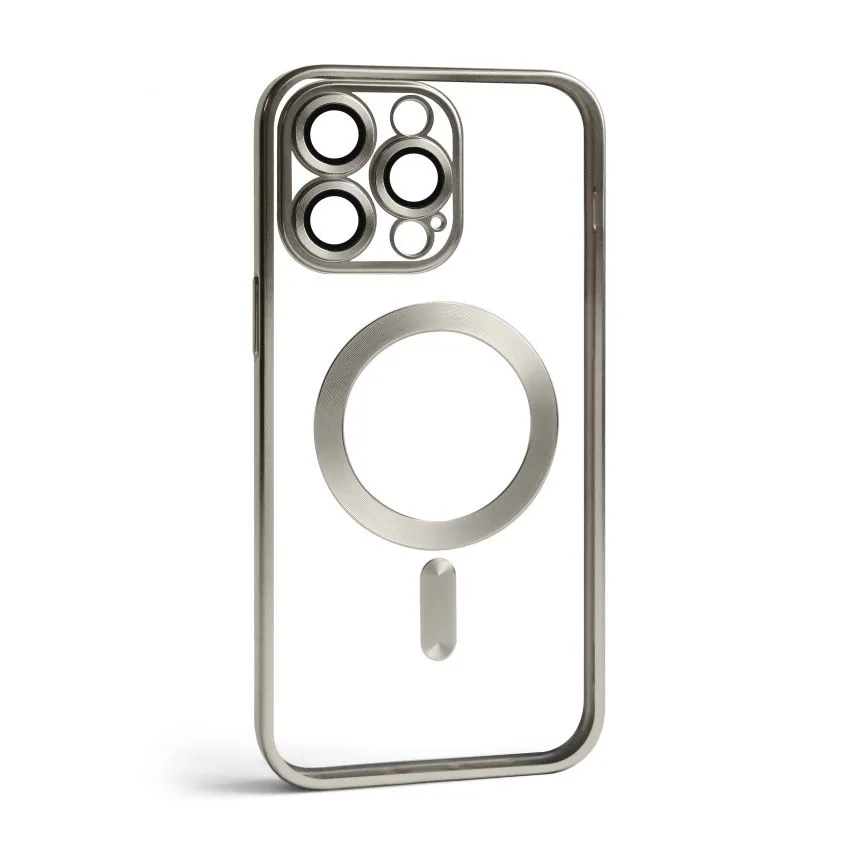 Чохол MagSafe для iPhone 14 Pro Max матовий сірий пластик силікон