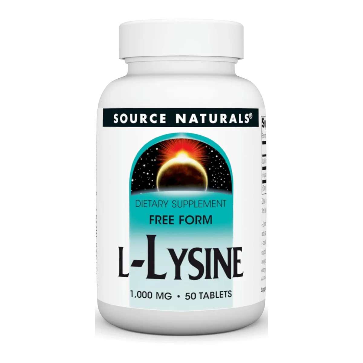 L-Lизин Source Naturals 1000 мг 50 таблеток