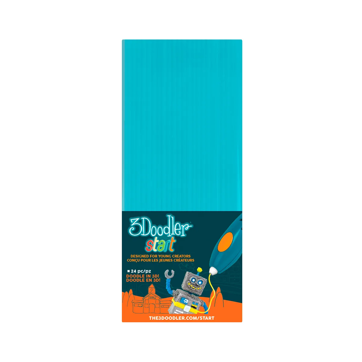 Набір стрижнів 3Doodler Start полімерні 24шт блакитні