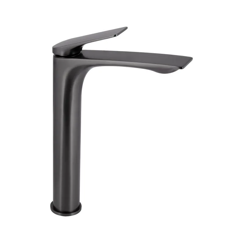Смеситель для раковины Qtap Vlasta New 255 мм латунь Gunmetal Black PVD