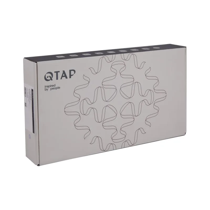 Смеситель для раковины Qtap Vlasta New 255 мм латунь Gunmetal Black PVD