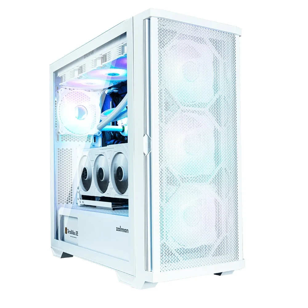 Корпус Zalman Z10 Duo без БЖ, 2xUSB3.0, 1xUSB Type-C, 4x120мм ARGB, VGA 395мм, LCS ready, TG Side Panel, EATX,  білий