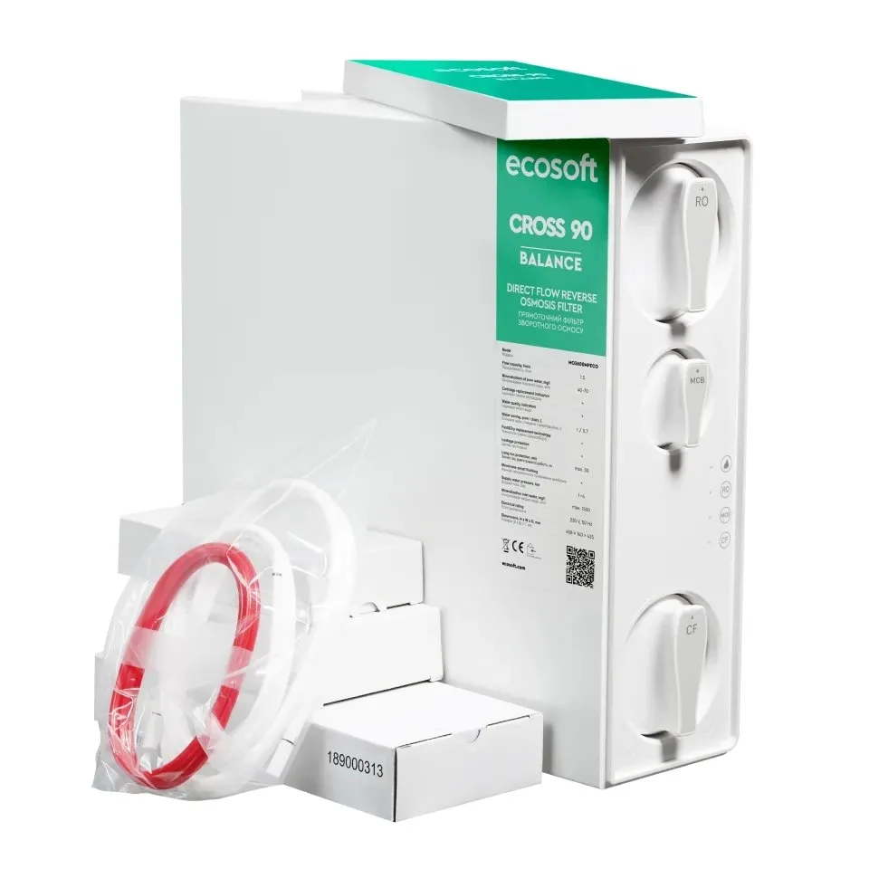 Система зворотного осмосу Ecosoft Cross90 Balance, мембрана 600 gpd