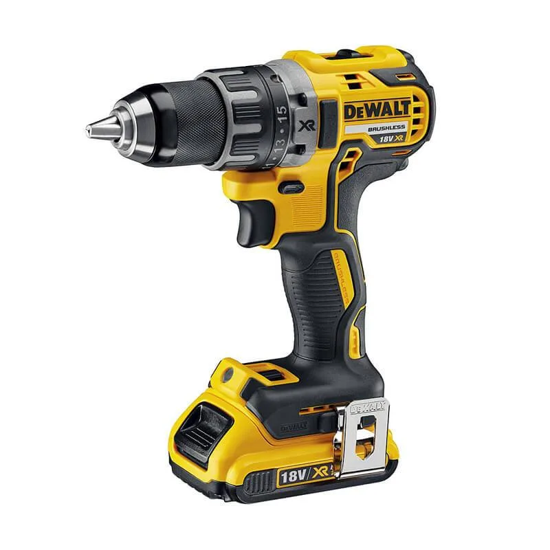 Комплект з двох акумуляторних інструментів DeWALT 18В: дриль-шурупокрут DCD791 та ударний шурупокрут DCF887 з акумуляторами 2х5А.