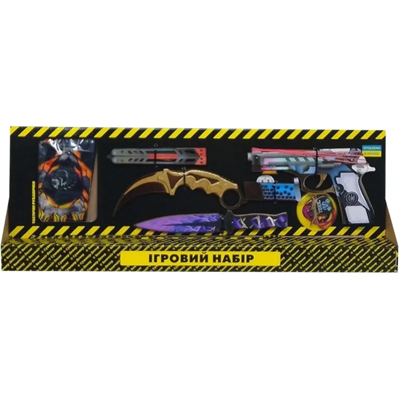 Сувенирный игровой набор Big Box Деревянный 4 предмета Многоцветный