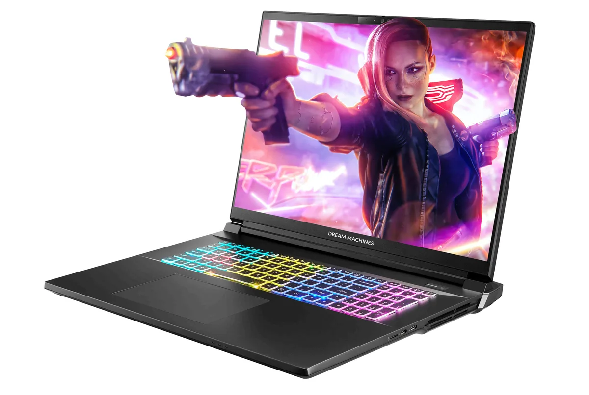 Ноутбук Dream Machines 18 дюймів чорний IPS 2560x1600 Intel Core Ultra 9 32GB SSD 2TB RTX 5070Ti