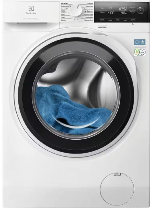 Стиральная машина Electrolux фронтальной загрузки, 9 кг, 1400 об/мин, класс энергопотребления A, 66 см, дисплей, инверторный мотор, белая