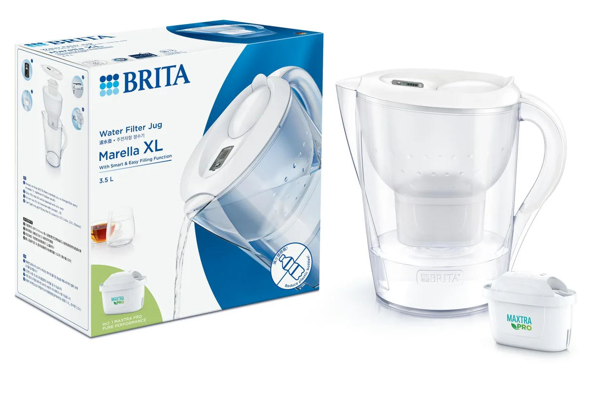 Фільтруючий глечик Brita Marella XL Memo MXPro 3.5л (2л очищеної води) з картриджем, синій.