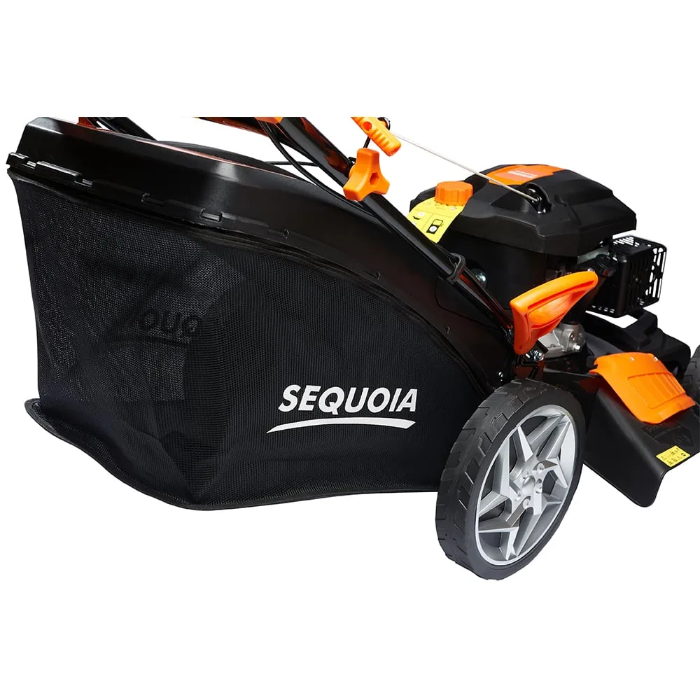 Бензинова самохідна газонокосарка SEQUOIA SPLM5100E потужністю 4.41 кВт, ширина косіння 51 см, об'єм травозбірника 60 л, висота зр