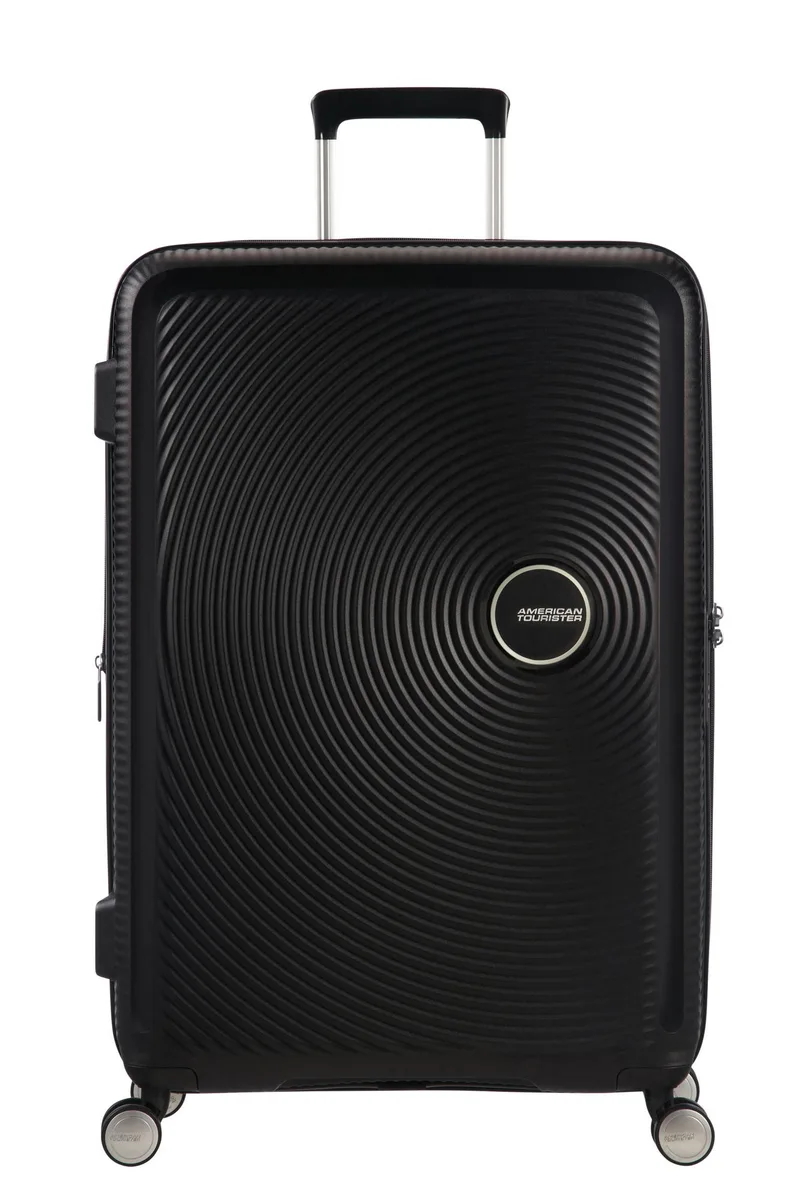 Чемодан American Tourister, Soundbox, полипропилен, средний, 67 см, 71.5/81 л, TSA, 4 колеса, EXP, черный.