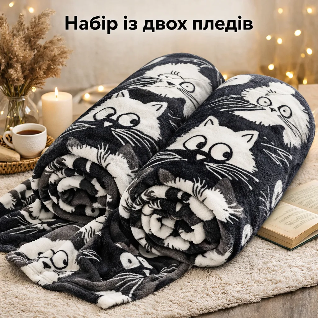 Набір пледів Love You велсофт 150x200 см різнокольоровий