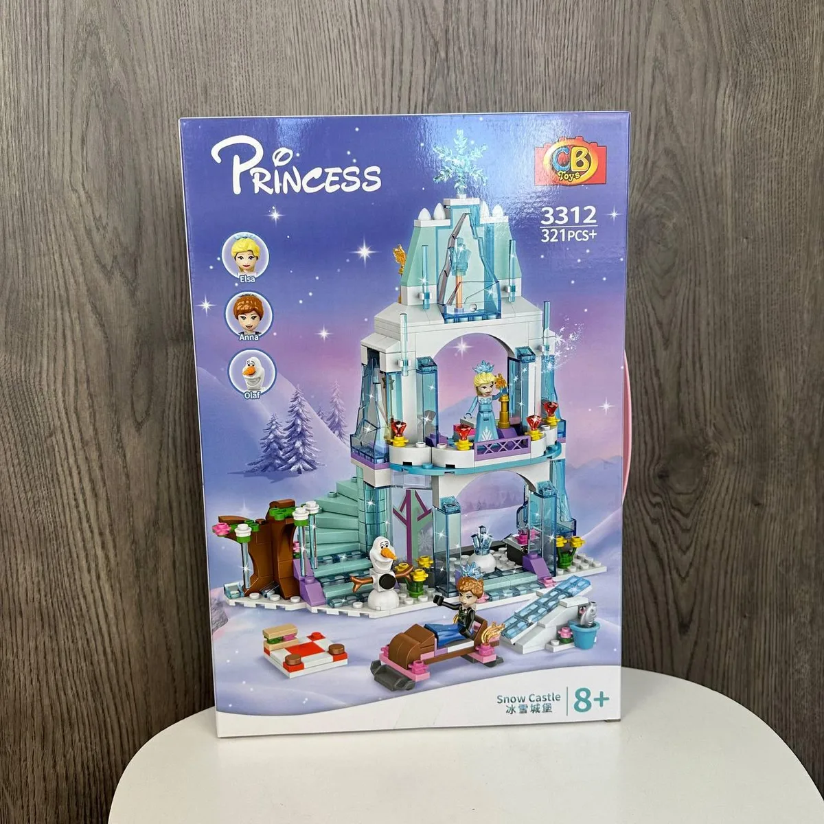 Дитячий конструктор замок Frozen 321 деталь пластик 36х26х6 см різні кольори