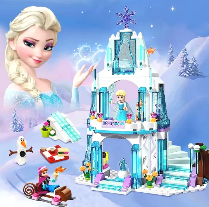 Дитячий конструктор замок Frozen 321 деталь пластик 36х26х6 см різні кольори