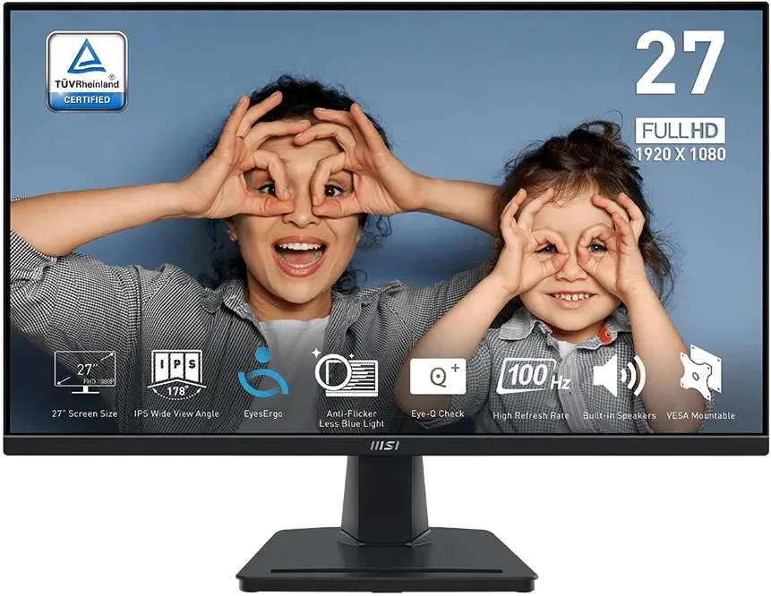 Монітор MSI IPS 27 дюймів 1920x1080 100Гц антибліковий чорний