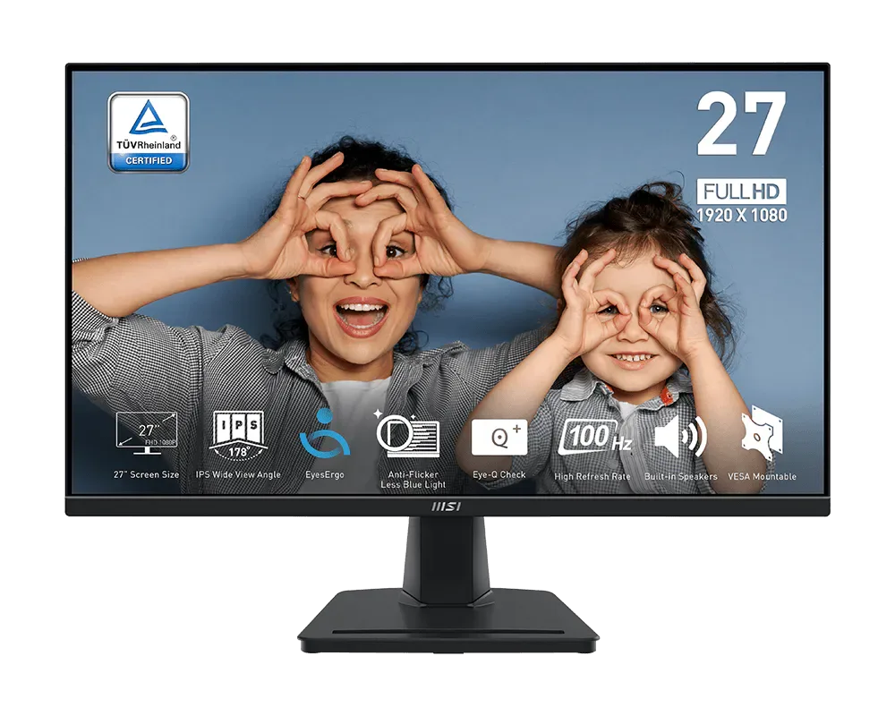 Монитор MSI IPS 27 дюймов 1920x1080 100Гц антибликовый черный