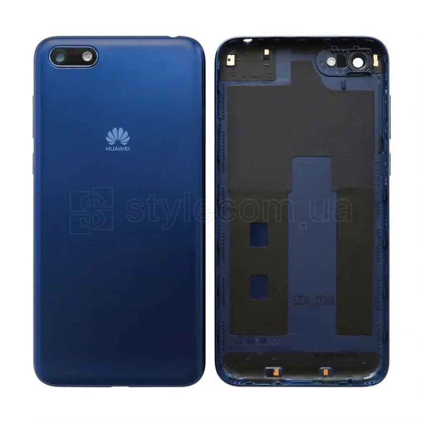 Корпус Huawei Y5 2018 Original Quality синий со стеклом камеры.