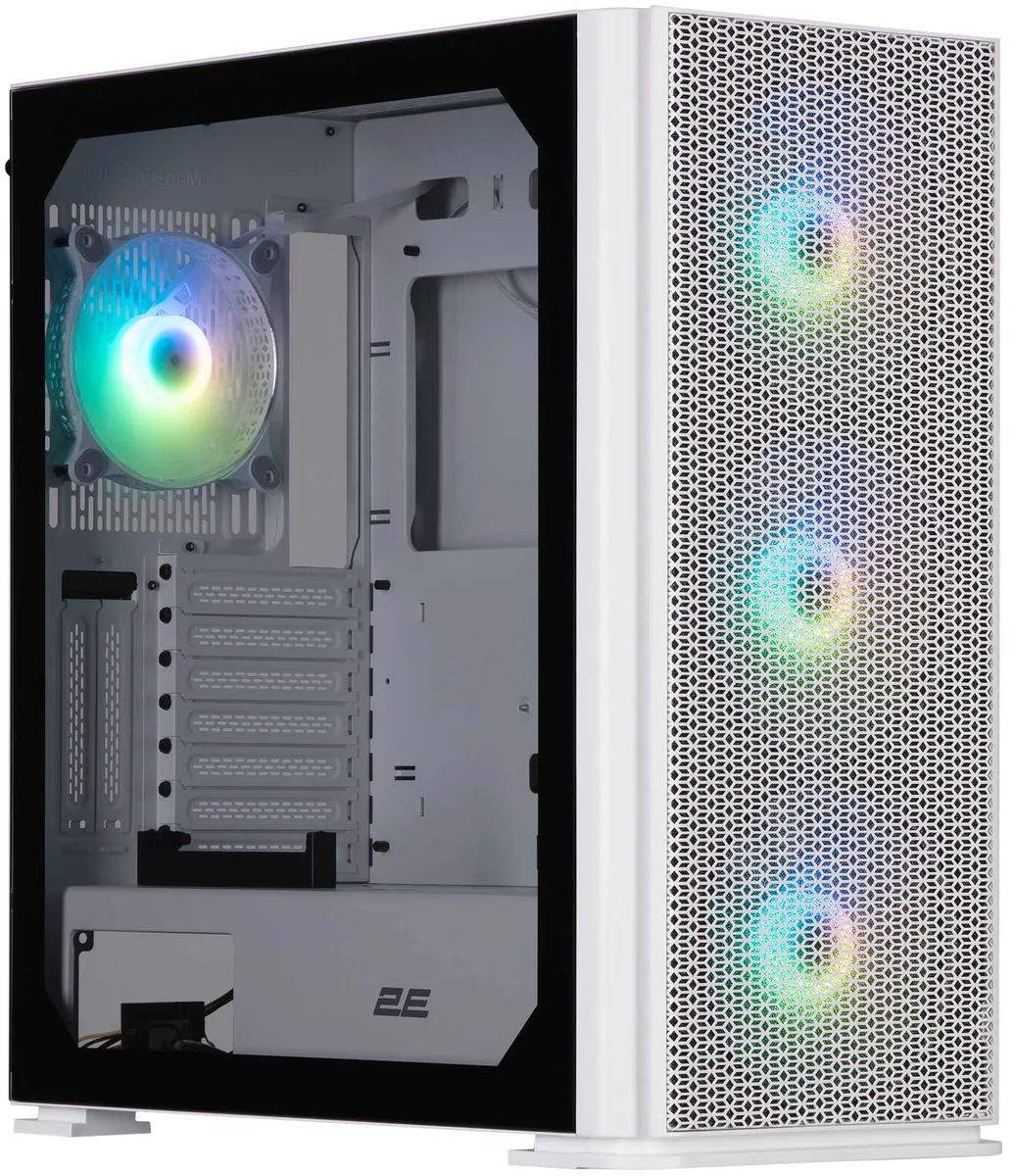Корпус 2E Gaming білий Large Mid Tower ARGB 3x140мм 1x120мм 2xUSB3.0 1xUSBType-C
