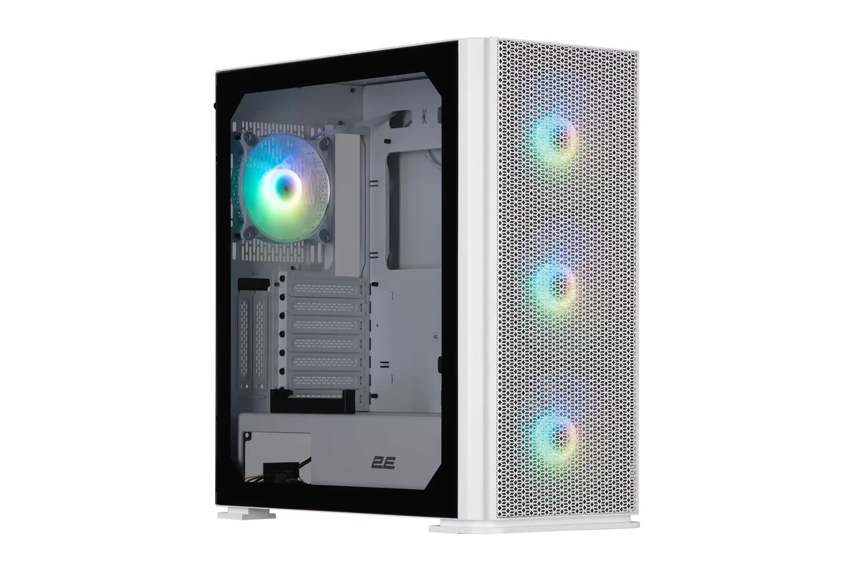 Корпус 2E Gaming білий Large Mid Tower ARGB 3x140мм 1x120мм 2xUSB3.0 1xUSBType-C