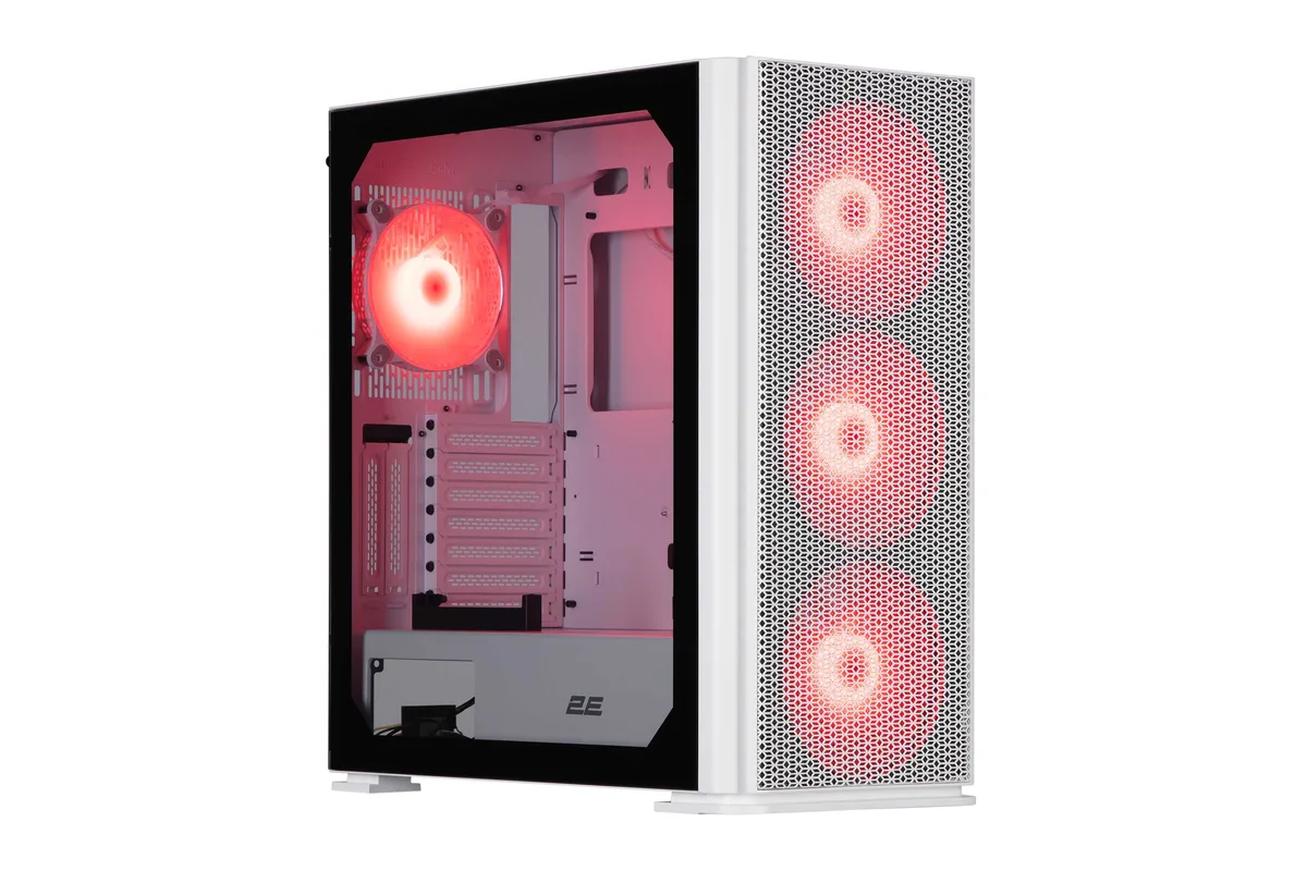 Корпус 2E Gaming білий Large Mid Tower ARGB 3x140мм 1x120мм 2xUSB3.0 1xUSBType-C