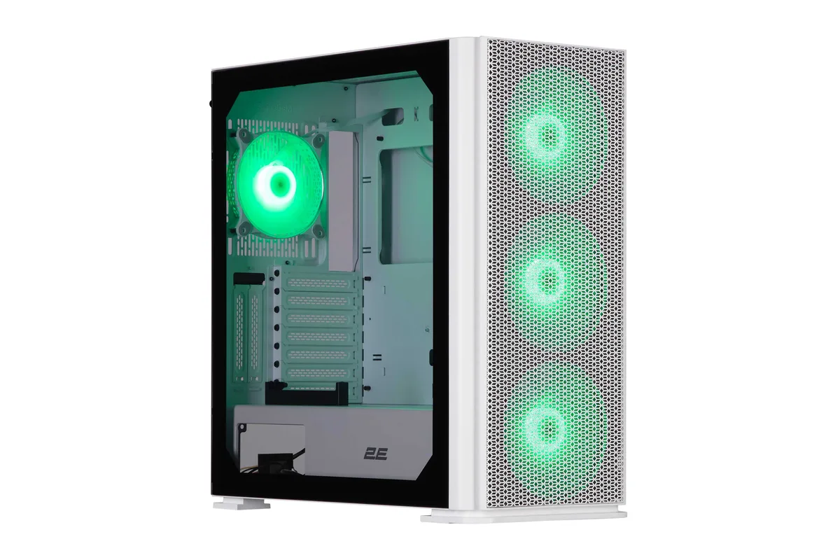 Корпус 2E Gaming білий Large Mid Tower ARGB 3x140мм 1x120мм 2xUSB3.0 1xUSBType-C