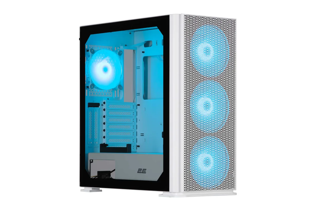 Корпус 2E Gaming білий Large Mid Tower ARGB 3x140мм 1x120мм 2xUSB3.0 1xUSBType-C