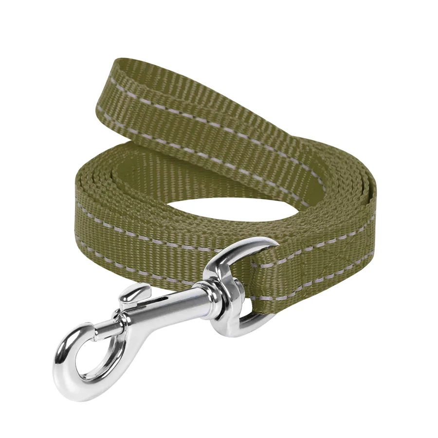 Повідець Dog Extreme нейлоновий 25мм 150см хакі для собак міцний повідець для вигулу
