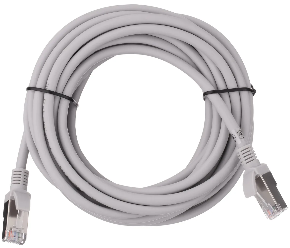 Патч-корд 2E САТ 5e, FTP, 5м, 26AWG, RJ45, 7/0.16, Cu, LSZH, сірий