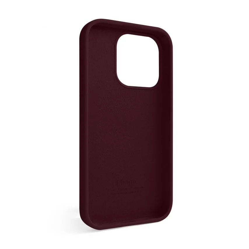 Чохол Silicone Case для Apple iPhone 15 Pro силіконовий бордовий