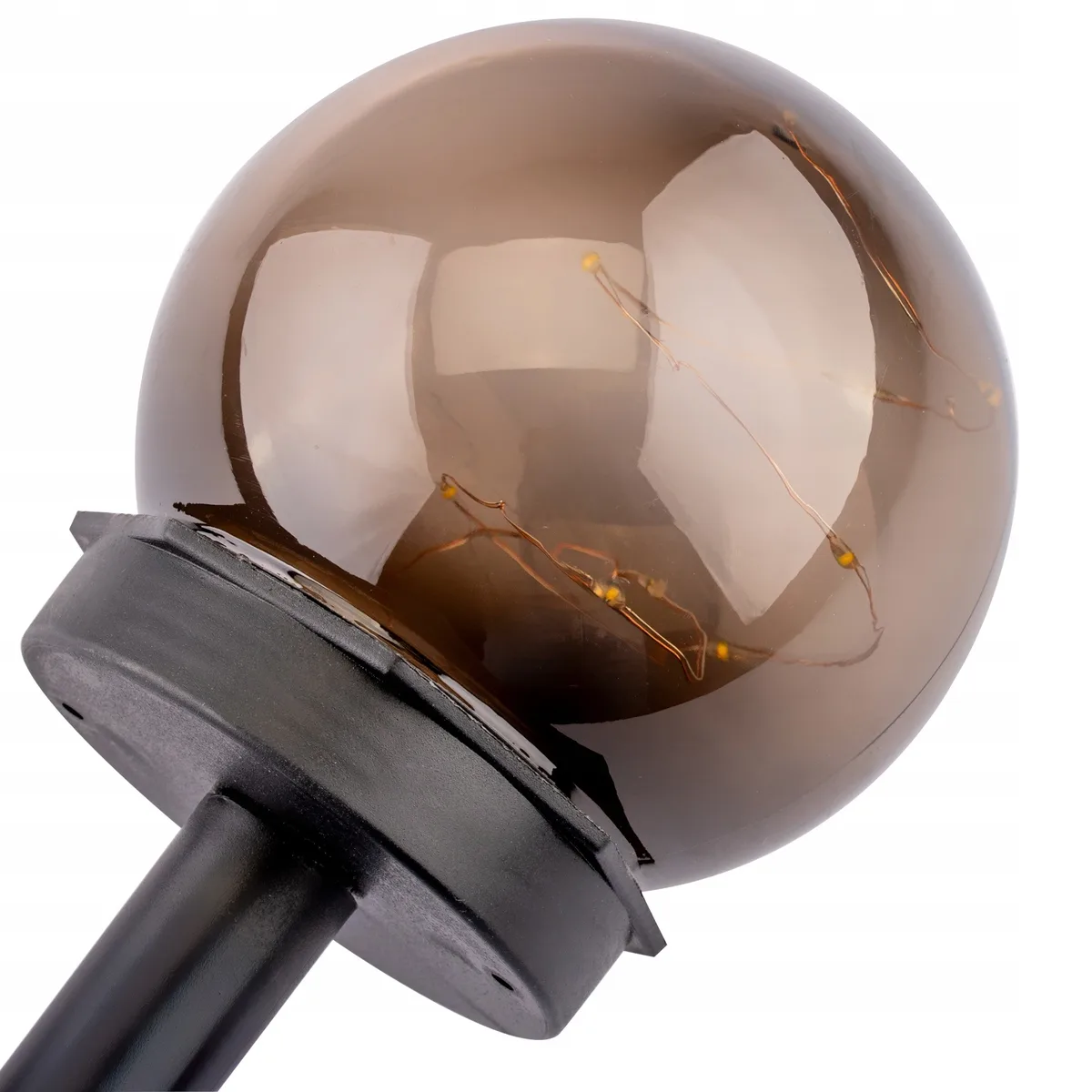 Садові сонячні LED кулі LumiLED 10 см чорні 6 шт тепле світло IP44