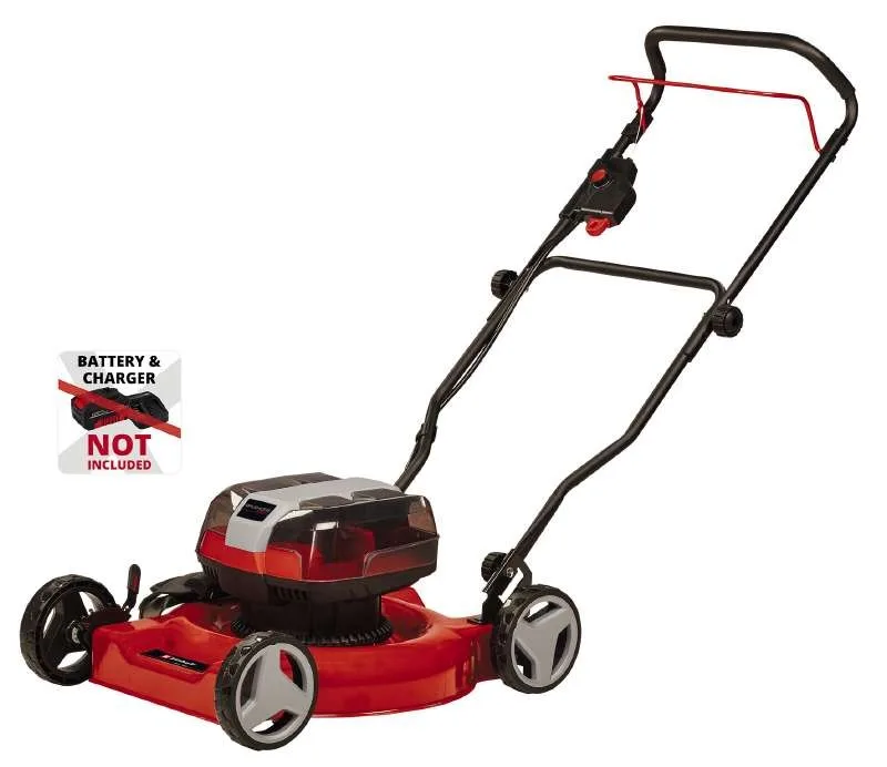 Акумуляторна газонокосарка Einhell PXC GE-CM 36/48 Li M 36В (18+18) 48 см без травозбірника, висота скошування 30-75 мм, вага 16,9