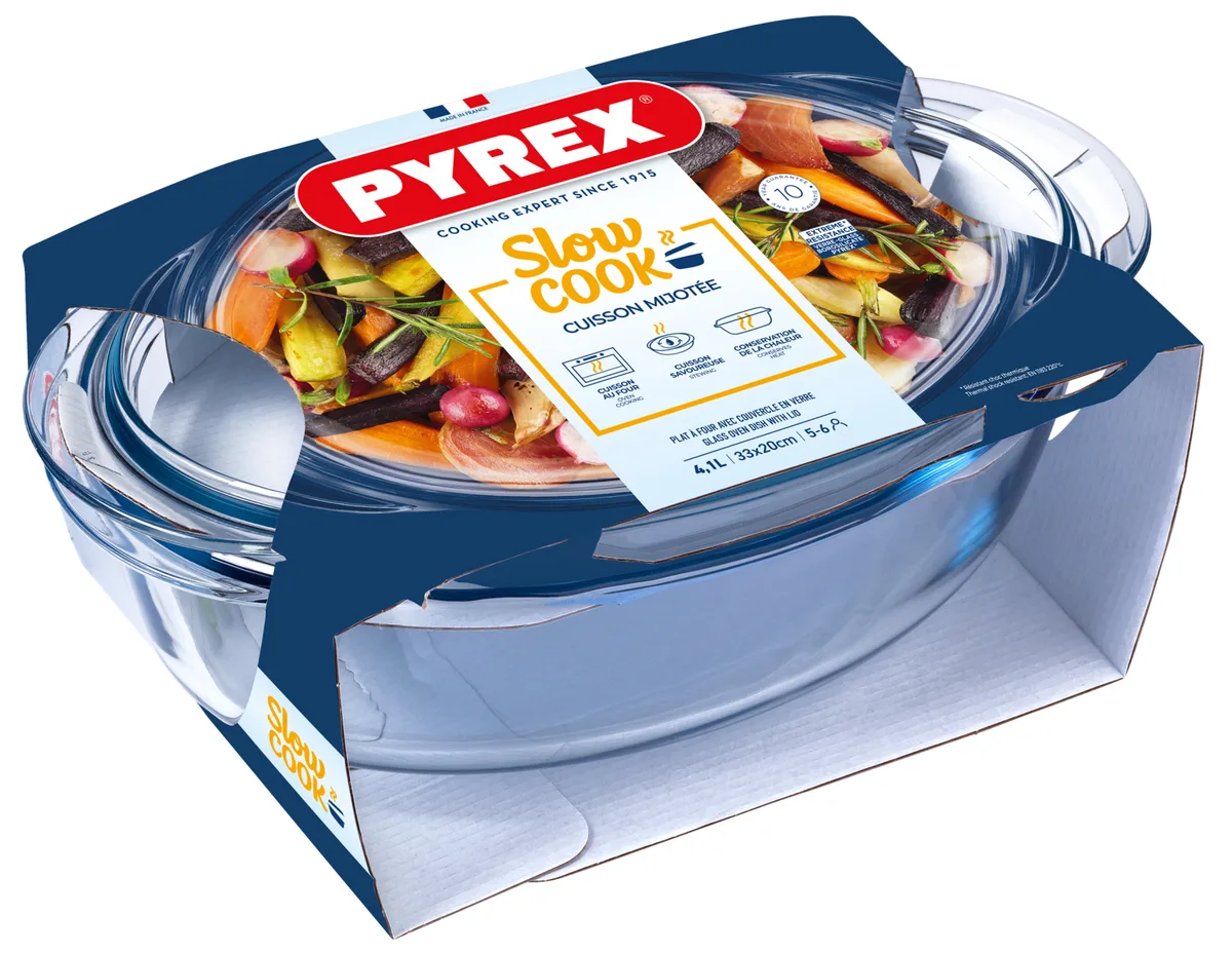 Каструля з кришкою Pyrex боросилікатне скло 33х20 см 4,1 л