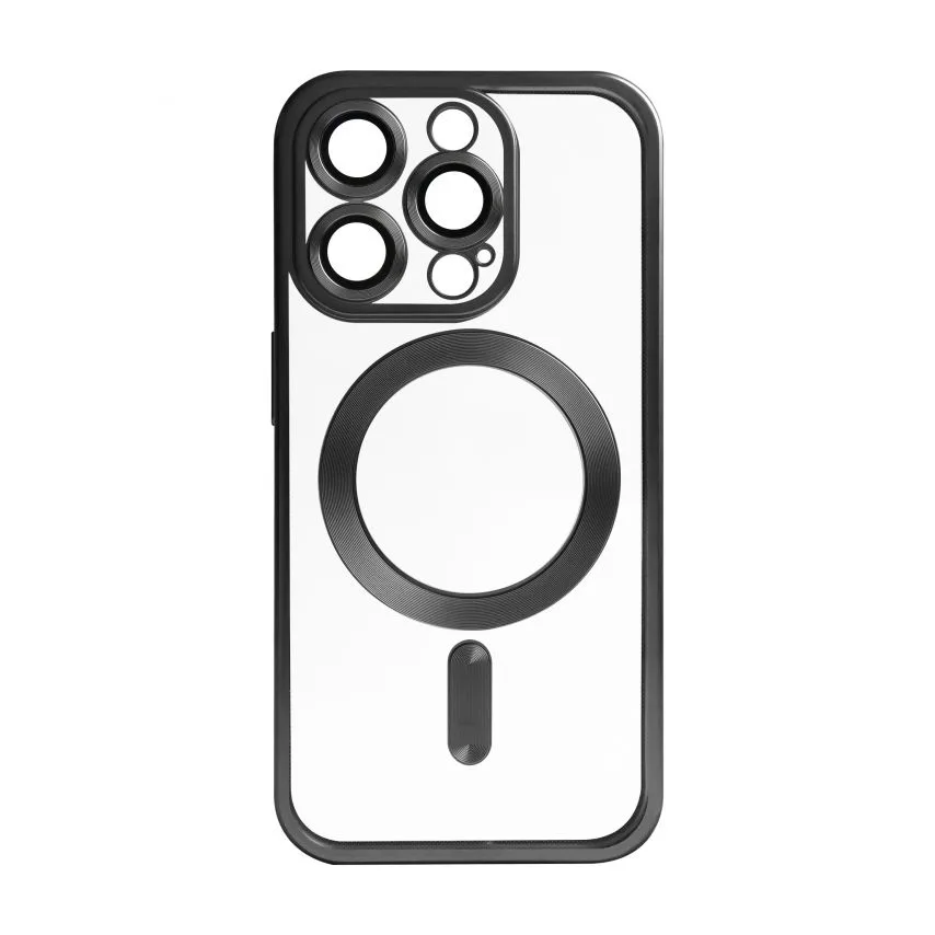 Чохол MagSafe для iPhone 14 Pro пластик силікон чорний матовий