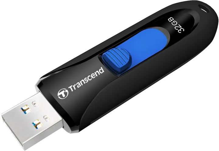 Накопичувач Transcend пластик 32GB Чорний USB 3.1