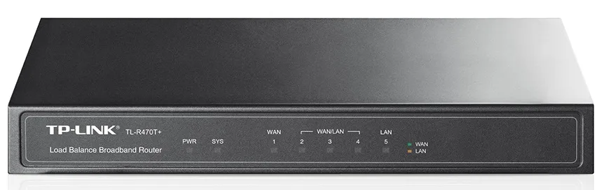 Мультисервісний Маршрутизатор TP-LINK TL-R470T+ 1xFE LAN, 3xFE LAN/WAN, 1xFE WAN