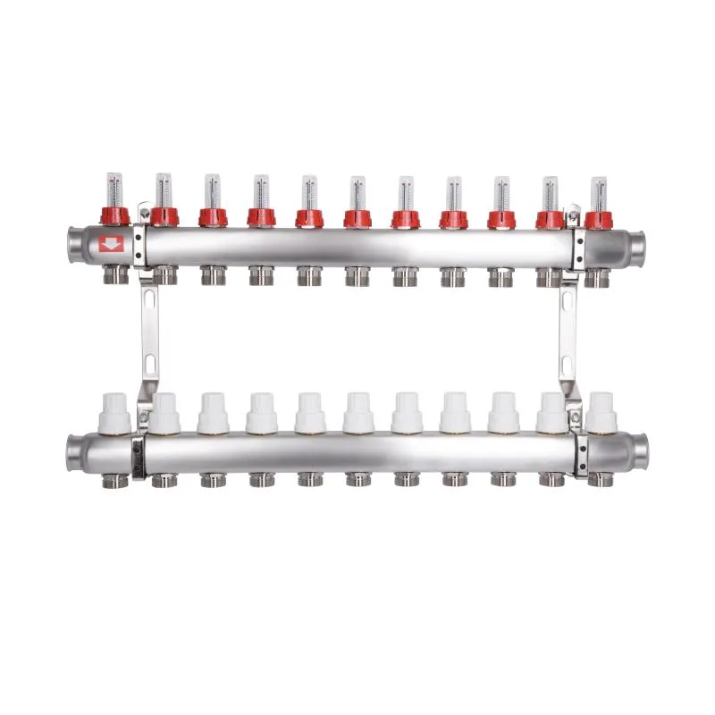 Коллектор Thermo Alliance 1" 11 выходов для теплого пола нержавеющая сталь 595х70х310 мм
